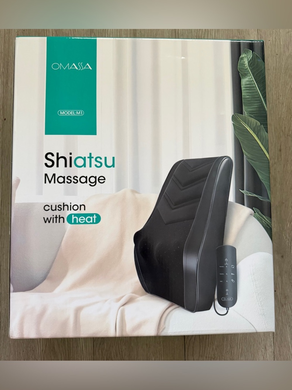 OMASSA Shiatsu Massage Cushion with Heat - Black
